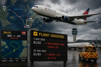 Delta Flight DL93 Diversion