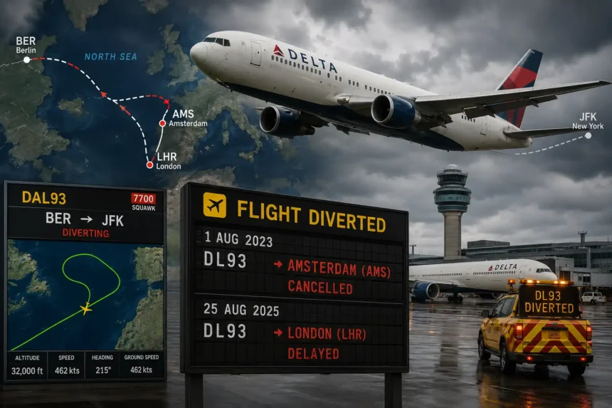 Delta Flight DL93 Diversion